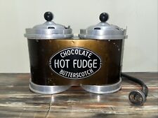 Antigo Lacey Fidged Duel Hot Fudge Butterscotch Chocolate Warmer Dispenser Decoração comprar usado  Enviando para Brazil
