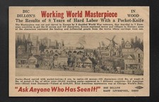 1930's Dic Dillon's "Working World Masterpiece" esculpido em cartão de madeira comprar usado  Enviando para Brazil
