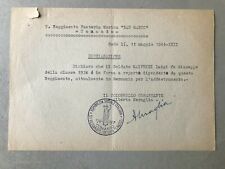 Documento reggimento fanteria usato  Imola