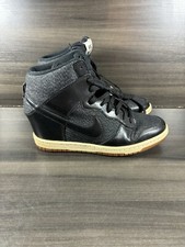 Tênis Nike Feminino Dunk Sky Hi Essential Tweed Preto GUM 7.5 Wedge 644877-003, usado comprar usado  Enviando para Brazil