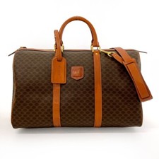 Bolsa de viagem CELINE barril Macadam PVC/couro marrom vintage unissex, usado comprar usado  Enviando para Brazil