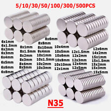 Ímãs de disco redondo NdFeB diâmetro 6mm-15mm espessura 1mm-10mm super forte terra rara N35 comprar usado  Enviando para Brazil