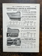 Archibald Smith & Stevens - Molas de porta - Battersea - 1893 corte comercial 491 comprar usado  Enviando para Brazil
