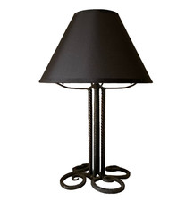 Abajur de mesa vintage art déco martelado ferro forjado década de 1950 comprar usado  Enviando para Brazil