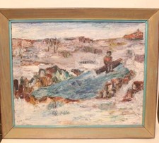 Signed oil canvas for sale  Fresh Meadows