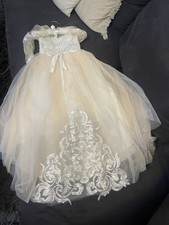 Flowergirl dress peach for sale  BIRMINGHAM