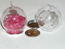 1pc. Vidrio Bucle Bola Colgante Medallón Globe Charm Ancho Boca Apertura Botella, usado comprar usado  Enviando para Brazil