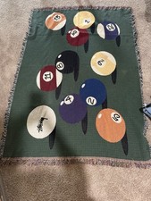 Cobertor Stussy 8 bolas BILHAR TAPEÇARIA / Cobertor de arremesso comprar usado  Enviando para Brazil