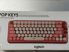 Teclado mecânico Logitech POP Keys sem fio Bluetooth HEARTBREAKER ROSE comprar usado  Enviando para Brazil