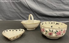 Conjunto de prato floral vintage de porcelana Lenox (3) comprar usado Conjunto de prato floral vintage de porcelana Lenox (3) comprar usado  Enviando para Brazil