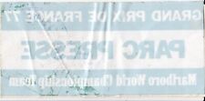 1977 GP FRANCÊS DIJON PRENOIS F1 PACOTE PRENSA JANELA BILHETE ADESIVO PASSE, usado comprar usado  Enviando para Brazil