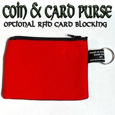Rojo Lona Moneda y Tarjeta Bolso Opcionales Rfid Insertar para Proteger Escáners comprar usado  Enviando para Brazil