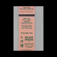 Matchbook cover chinese for sale  Raymond