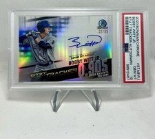 2020 Bowman Chrome, Bobby Witt Jr. Stat Tracker-Autógrafo #/99 PSA 10🔥🔥 comprar usado  Enviando para Brazil