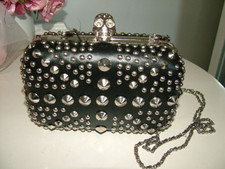 Black silver handbag for sale  SANDHURST