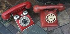 2 telefones infantis vintage de metal para brincar Gong Bell MFG e discagem O Phone, usado comprar usado  Enviando para Brazil