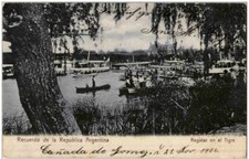 Recuerdo de la Republica Argentina - Regatas en el Tigre -115838 comprar usado  Enviando para Brazil
