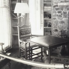 Foto vintage em preto e branco Little House Franklin Roosevelt President Chair GA comprar usado  Enviando para Brazil