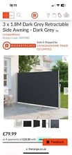 Retractable side awning for sale  SOUTHWELL