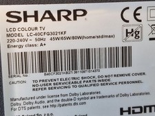 Sharp 40cfg3021kf speakers for sale  TONYPANDY
