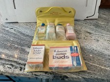 Kit de viagem vintage Johnson's Baby Care com conteúdo completo, pó, loção, óleo comprar usado  Enviando para Brazil