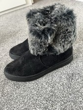 Black boots faux for sale  RUNCORN
