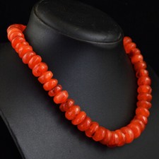 Colar feminino 506 cts terra minada laranja cornalina contas Rondelle JK 13E377 comprar usado  Enviando para Brazil