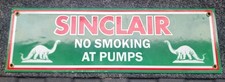 Usado, SINCLAIR NO SMOKING AT PUMPS DINO 16" PLACA DE PORCELANA METAL GASOLINA ÓLEO  comprar usado  Enviando para Brazil