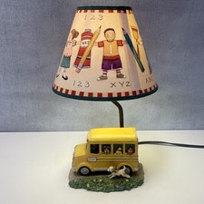 Abajur de ônibus escolar vintage infantil cachorro ABC 123 sombra novidade decoração sala de aula berçário comprar usado  Enviando para Brazil