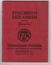 synchronuhren gebraucht kaufen  Neugersdorf