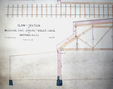 Usado, ANTIGO 1874 NORWOOD ENGENHEIRO DE MASSA DESENHO ORIGINAL RR CASA DE CALDEIRA DE MOTOR A VAPOR comprar usado  Enviando para Brazil