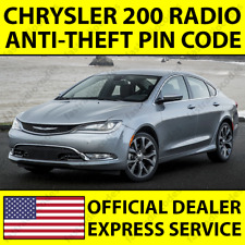 ✅CHRYSLER 200 RÁDIO DE CARRO ANTIRROUBO DESBLOQUEIO CÓDIGO PIN PARA TODOS OS MODELOS✅ comprar usado  Enviando para Brazil