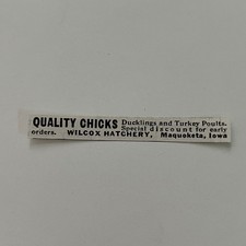 Wilcox hatchery quality for sale  Hinckley