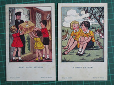 Vintage postcards birthday for sale  DERBY