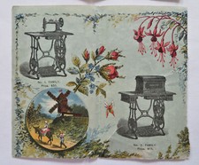 Domestic Sewing Machine c. 1880's rare color Illustrated Home Goods brochure comprar usado  Enviando para Brazil