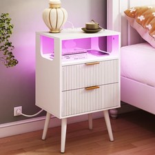 White nightstand charging for sale  Eugene