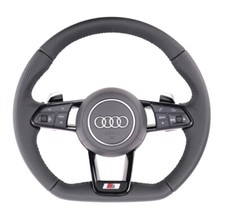 Audi S Leather Steering Wheel – Paddle Shifters, S Badge & Airbag – Plug & Play comprar usado  Enviando para Brazil