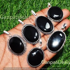 Lote de 5 piezas de joyas étnicas enchapadas en plata 925 colgantes de ónix negras segunda mano  Embacar hacia Mexico