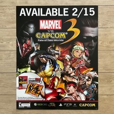 Cartaz promocional varejista Marvel vs Capcom 3 placa de exibição loja de videogames 22x28 comprar usado  Enviando para Brazil
