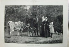 Old antique print for sale  UK