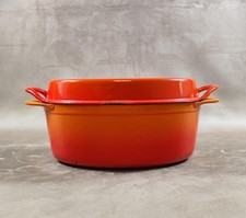 Cocotte DOUFEU en fonte émaillée orange Made in France Vintage 1970 comprar usado  Enviando para Brazil