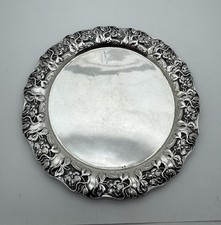 Usado, Fabulosa bandeja de prato carregador de louça prata austríaca antiga europeia Art Nouveau comprar usado  Enviando para Brazil