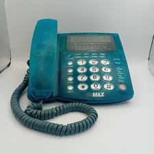 2000 VTG Y2K TeleMAX AM/FM rádio relógio telefone transparente telefone fixo NÃO TESTADO comprar usado  Enviando para Brazil