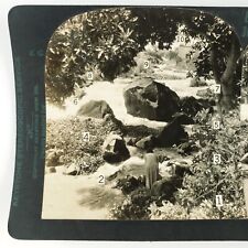 Foto de mulher lavando rochas do rio vista estéreo década de 1930 Keystone Rapids Stream H1732, usado comprar usado  Enviando para Brazil