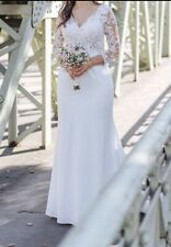 Brautkleid weiß spitze gebraucht kaufen  Köln