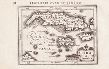 Cuba Jamaica Island mapa Caribe Bertius Hondius carta 1618 comprar usado  Enviando para Brazil