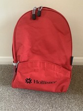 Hollister red rucksack for sale  BRAINTREE