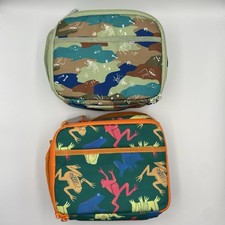 Lote de 2 sacolas de almoço escolar 9x7x4 para crianças meninos com isolamento de dinossauro/sapo comprar usado  Enviando para Brazil