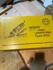 Hebor dichtungsnutfräser gebr gebraucht kaufen  Schliengen