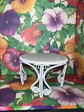 wicker table white round for sale  Cranston